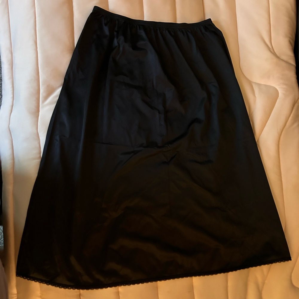 Black Satin Slip